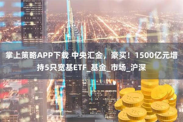 掌上策略APP下载 中央汇金，豪买！1500亿元增持5只宽基ETF_基金_市场_沪深