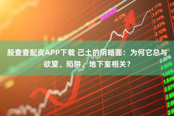 股查查配资APP下载 己土的阴暗面：为何它总与欲望、陷阱、地下室相关？